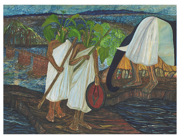 Thalum, Thakarayum, Ratti (2025) by Rahul Buski. Image Courtesy of Art Exposure.